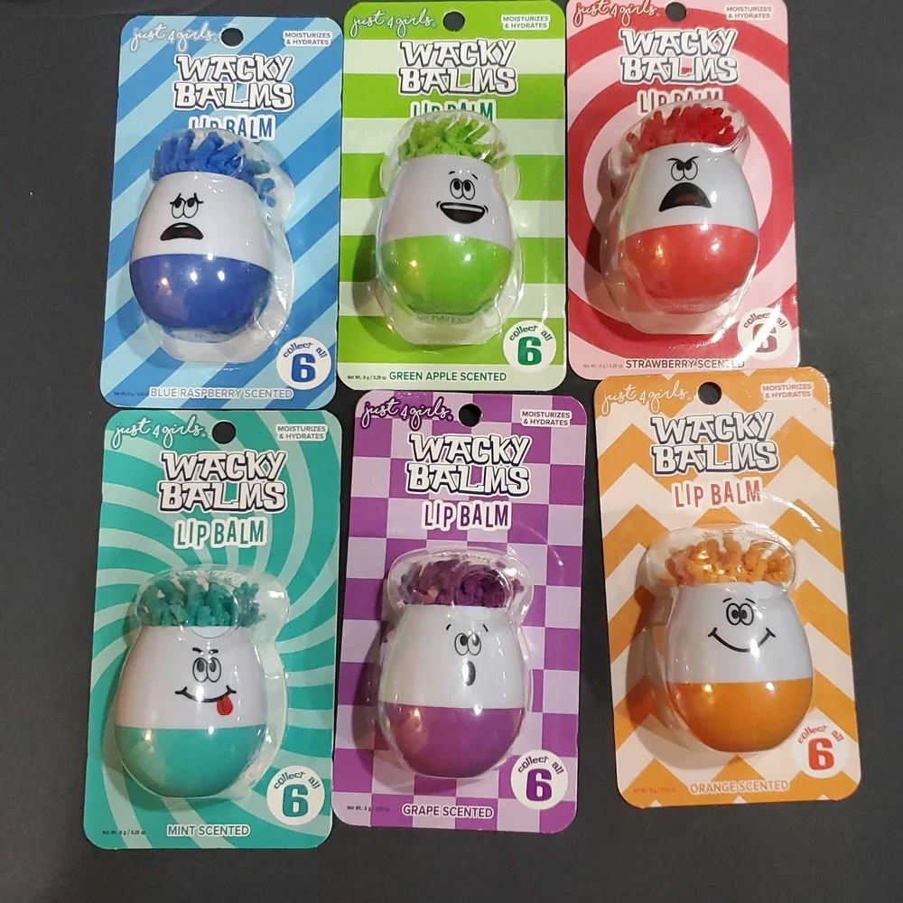 2 pack wacky balms flavored scented‎ lip balms brand new